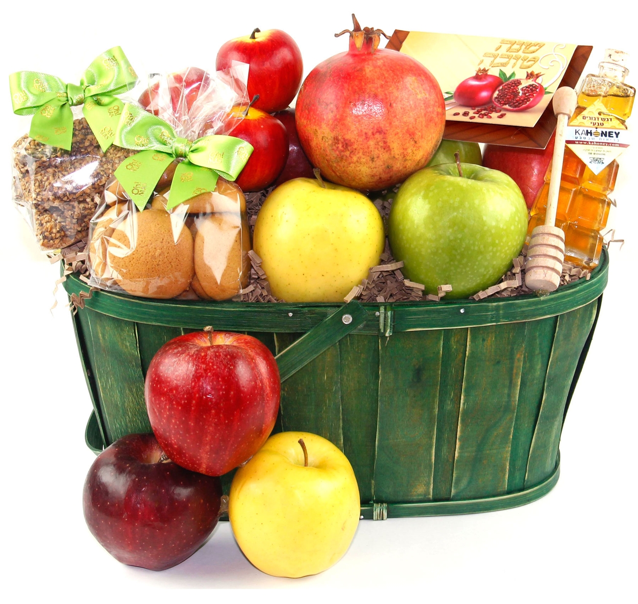 Kosher Rosh Hashanah Fruit n’ Honey Gift Basket